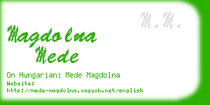 magdolna mede business card